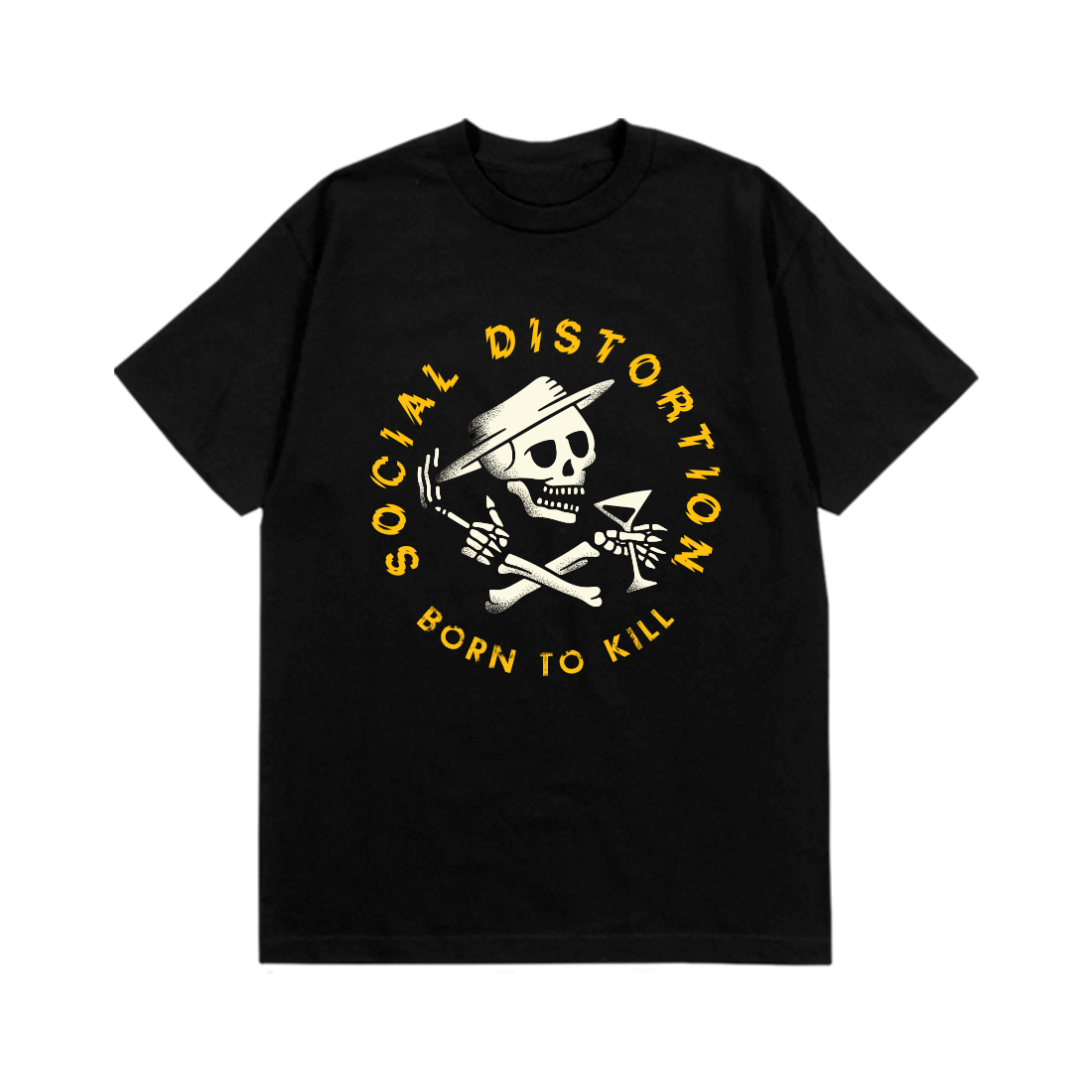 Social Distortion - Born To Kill Crossed Skelly Emblem T-Shirt